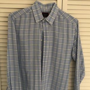 UNTUCKit blue stripe shirt